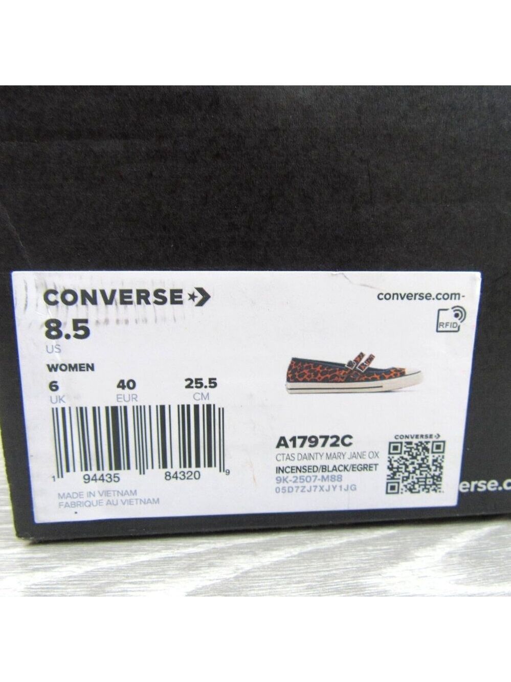 Converse CTAS OX Dainty Jane Leopard Womens Size 8.5 Shoes NEW - Picture 13 of 13